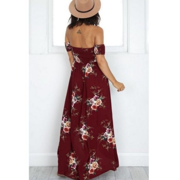 Floral Off the Shoulder Dress - Picture 3 of 6